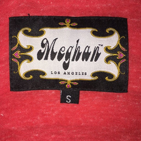 Meghan Los Angeles Dress Womens S Orange Beaded Tank Racerback Cotton Blend Midi - Picture 5 of 7